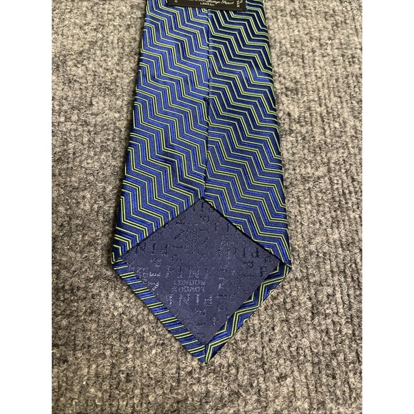Thomas Pink Silk Green & Blue Tie - Woven in England - Picture 3 of 6